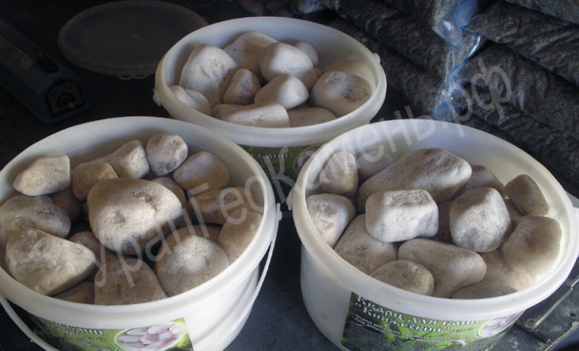 Камни для бани Кварц окатанный 15кг в Новосибирске