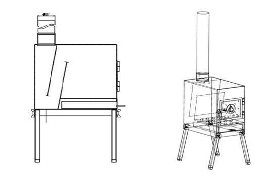 Печь дровяная Сибтермо большая в Новосибирске