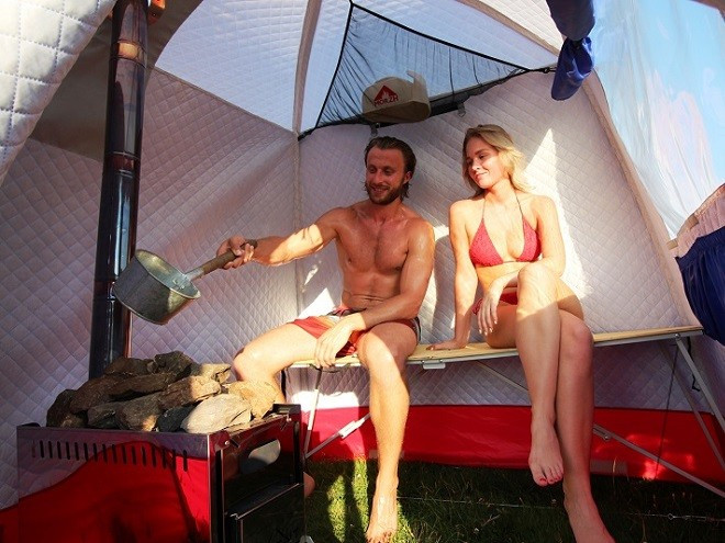 Мобильная баня-палатка МОРЖ в Новосибирске