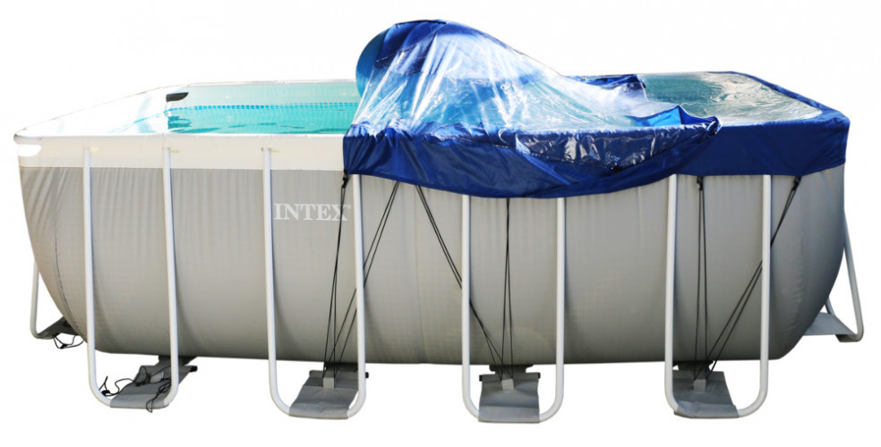 Тент для прямоугольного бассейна Intex/Bestway с надувной подушкой "Фиеста" в Новосибирске