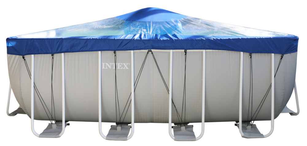 Тент для прямоугольного бассейна Intex/Bestway с надувной подушкой "Фиеста" в Новосибирске