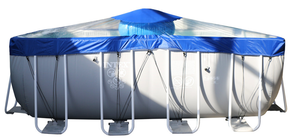 Тент для прямоугольного бассейна Intex/Bestway с надувной подушкой "Фиеста" в Новосибирске