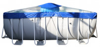 Тент для прямоугольного бассейна Intex/Bestway с надувной подушкой "Фиеста" в Новосибирске