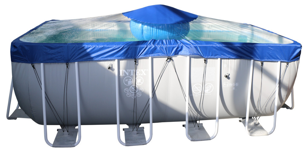 Тент для прямоугольного бассейна Intex/Bestway с надувной подушкой "Фиеста" в Новосибирске