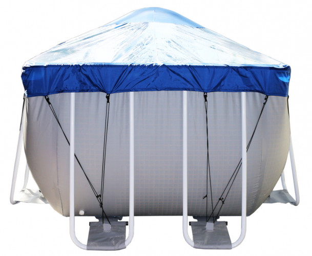 Тент для прямоугольного бассейна Intex/Bestway с надувной подушкой "Фиеста" в Новосибирске