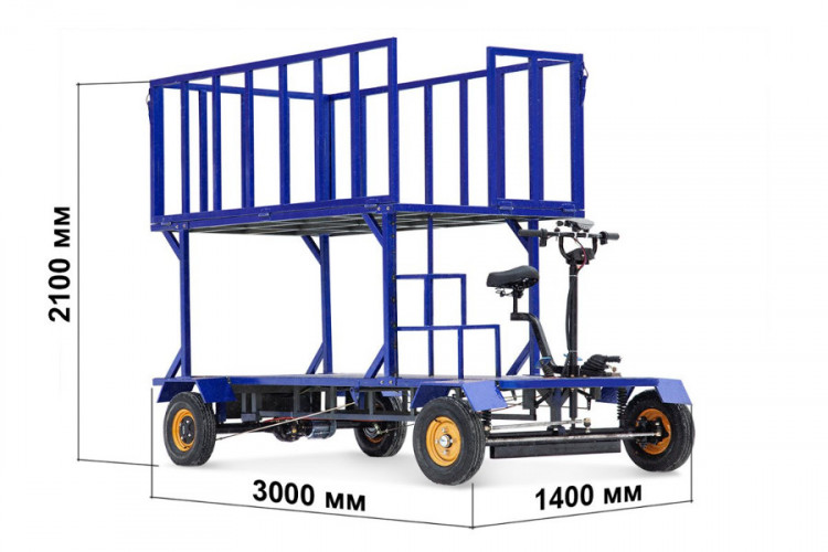 Грузовая электрическая тележка RuTrike ПАЛИСАД ЯРУС в Новосибирске