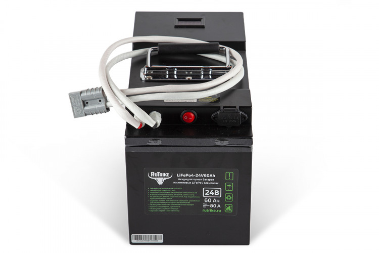 Тяговый железо-фосфатный аккумулятор RuTrike LiFePO4 60V48Ah (60А) в Новосибирске