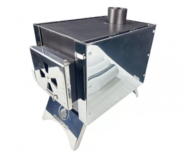 Печь дровяная Сибирка малая из нержавейки в Новосибирске