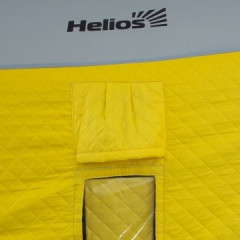 Палатка для рыбалки Helios утепл. Куб 1,8х1,8 желтый/серый Палатка для рыбалки Helios утепл. Куб 1,8х1,8 желтый/серый