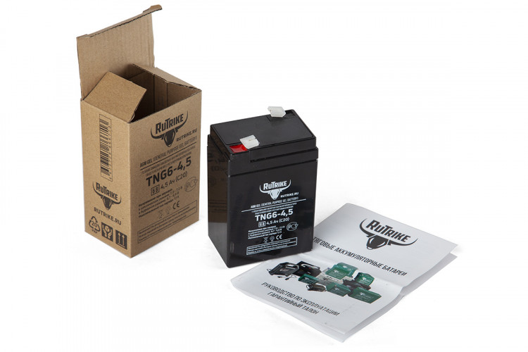 Тяговый гелевый аккумулятор RuTrike TNG 6-4,5 (6V4,5A/H C20) в Новосибирске
