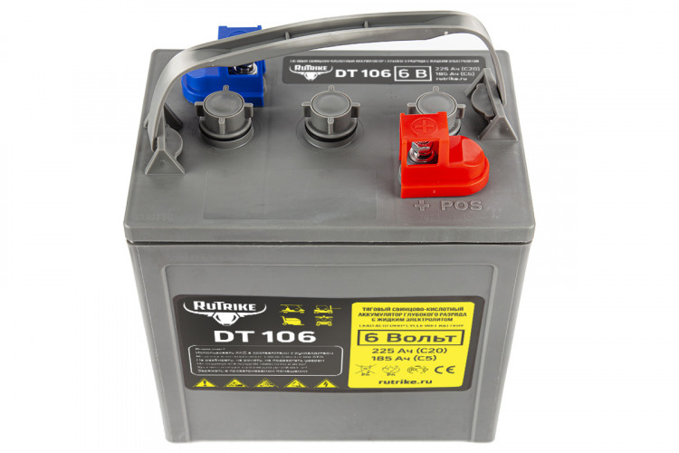 Тяговый аккумулятор RuTrike WET DT106 (T-105) 6V155A/H C3 в Новосибирске