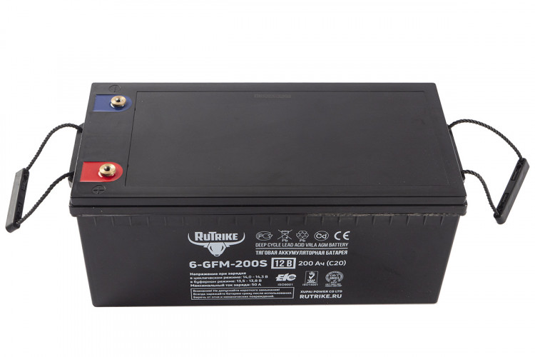 Тяговый гелевый аккумулятор RuTrike 6-GFM-200 (12V200A/H C20) в Новосибирске