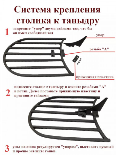 Боковой столик для тандыра в Новосибирске