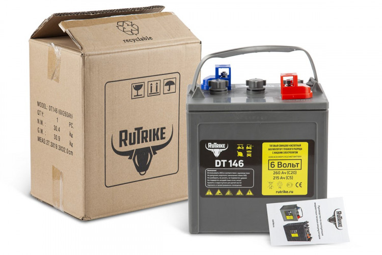 Тяговый аккумулятор RuTrike WET DT146 (T-145) 6V170A/H C3 в Новосибирске
