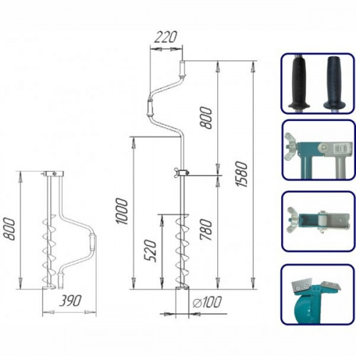 Ледобур Тонар ЛР-100 в Новосибирске