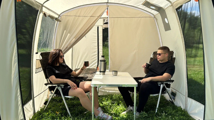 Шатер - Мобильная баня-палатка Морж Shelter XL в Новосибирске