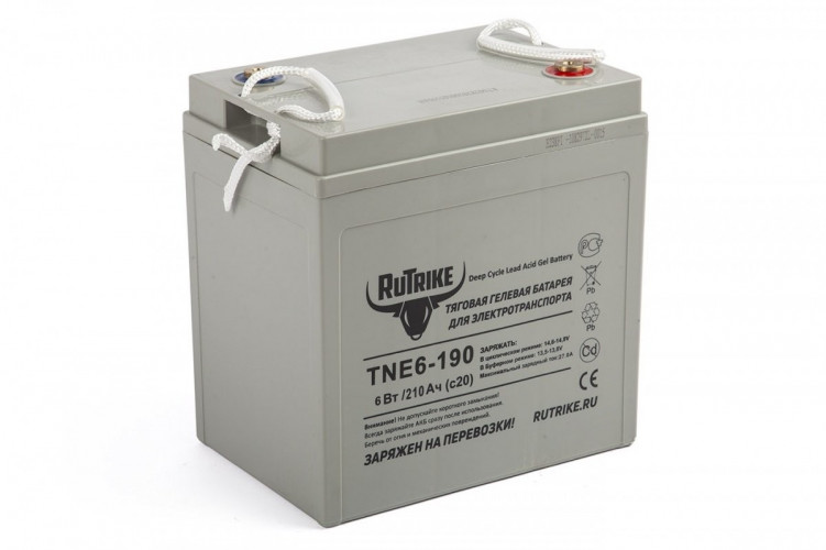 Тяговый гелевый аккумулятор RuTrike TNE6-190 (6V210A/H C3) в Новосибирске