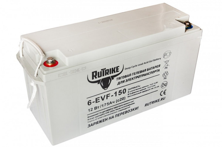 Тяговый гелевый аккумулятор RuTrike 6-EVF-150A (12V150A/H C3) в Новосибирске