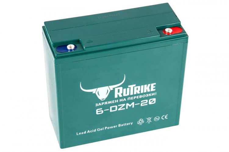 Тяговый гелевый аккумулятор RuTrike 6-DZF-20 (12V20A/H C2) в Новосибирске
