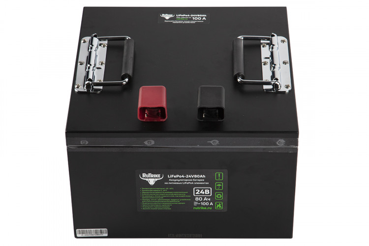 Тяговый железо-фосфатный аккумулятор RuTrike LiFePO4 24V80Ah (100A) в Новосибирске