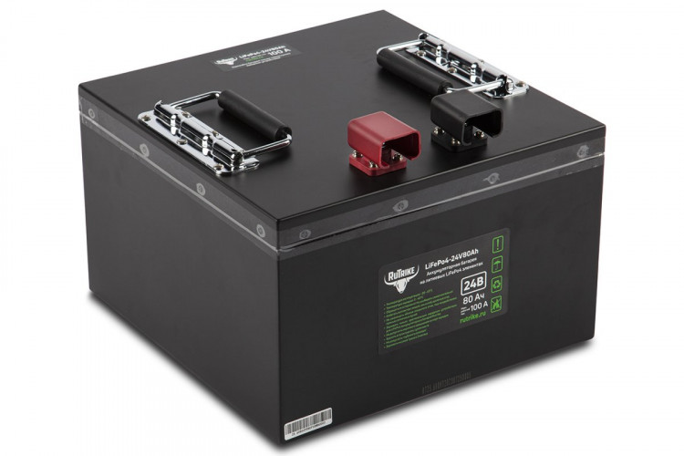 Тяговый железо-фосфатный аккумулятор RuTrike LiFePO4 24V80Ah (100A) в Новосибирске