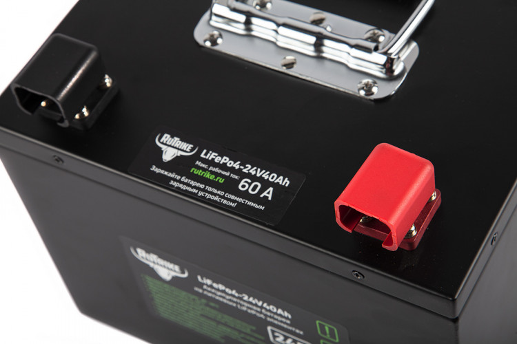 Тяговый железо-фосфатный аккумулятор RuTrike LiFePO4 24V40Ah (60A) в Новосибирске