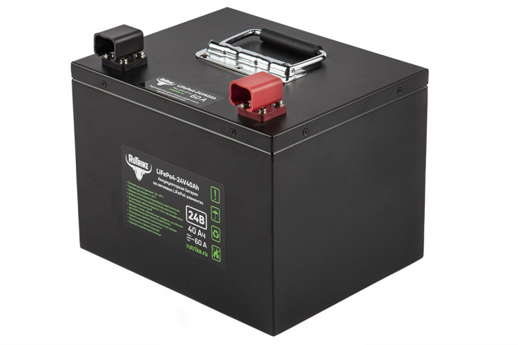 Тяговый железо-фосфатный аккумулятор RuTrike LiFePO4 24V40Ah (60A) в Новосибирске