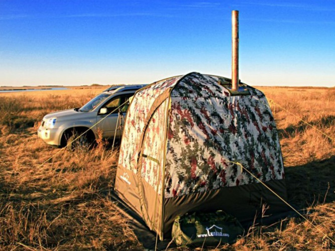 Мобильная баня ТЕРМА-10 с 1 окном (походная) в Новосибирске