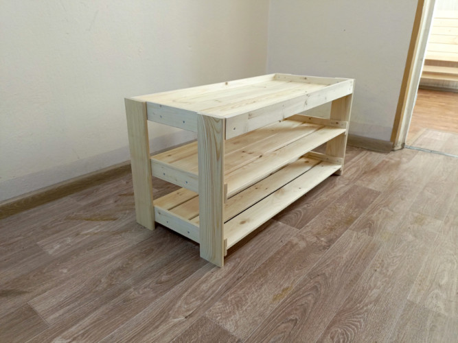 Полка для обуви деревянная в Новосибирске