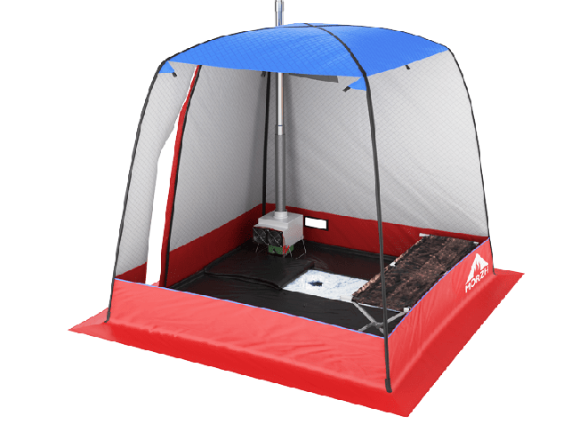 Мобильная баня-палатка МОРЖ (Черный) в Новосибирске